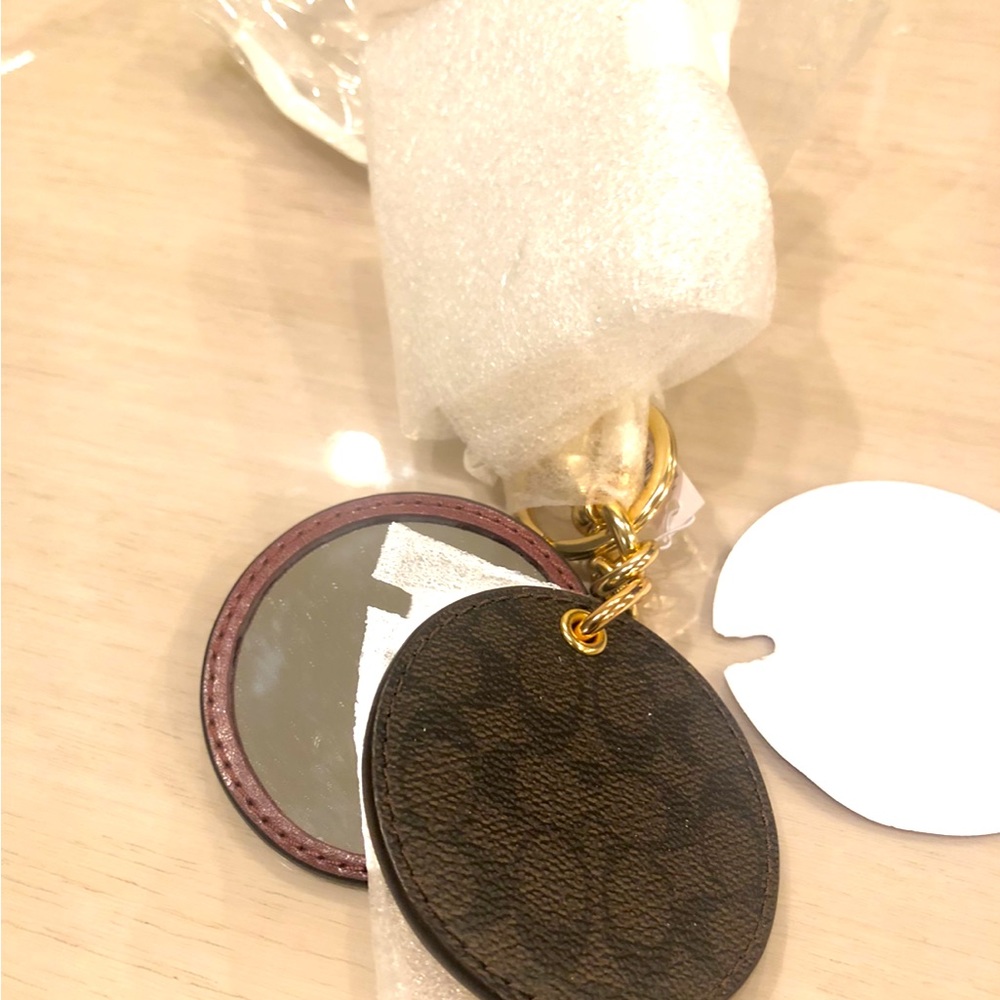 Coach Mirror Bag Charm In Signature Canvas